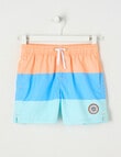 Wavetribe Colourblock Swim Short, Dark Peach product photo