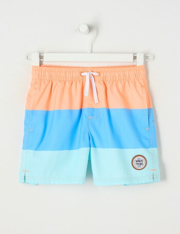 Wavetribe Colourblock Swim Short, Dark Peach product photo