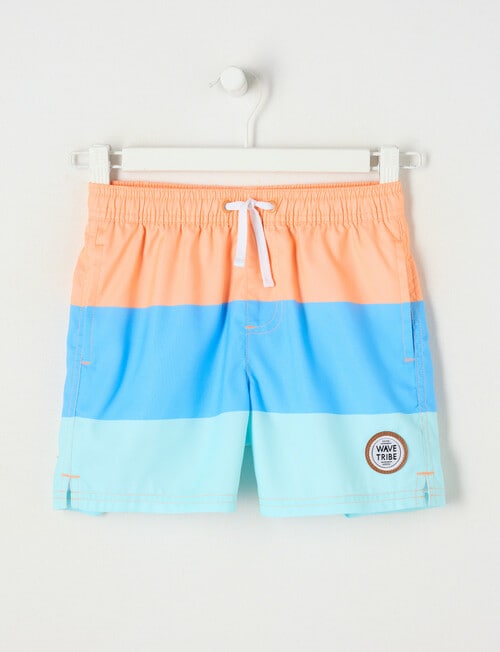 Wavetribe Colourblock Swim Short, Dark Peach product photo