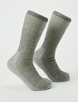 Chisel Wool-blend Hiker Sock, 2-Pack, Black & White product photo