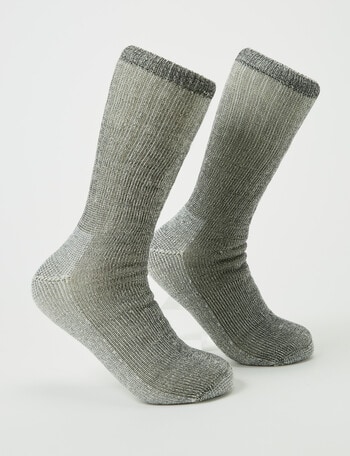 Chisel Wool-blend Hiker Sock, 2-Pack, Black & White product photo