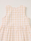Little Bundle Girls Pretty Flower Top & Bloomer, 2-Piece, Pink Check product photo View 04 S