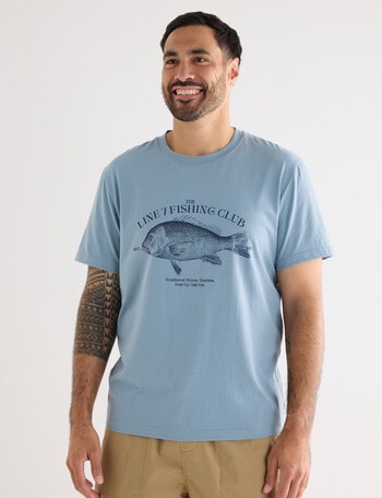Line 7 Short Sleeve FC Tee Charter, Light Blue product photo