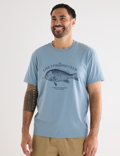 Line 7 Short Sleeve FC Tee Charter, Light Blue product photo
