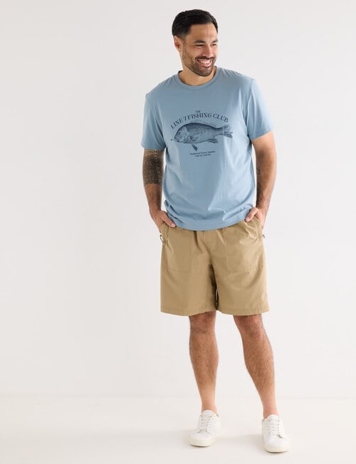 Line 7 Short Sleeve FC Tee Charter, Light Blue product photo View 03 L