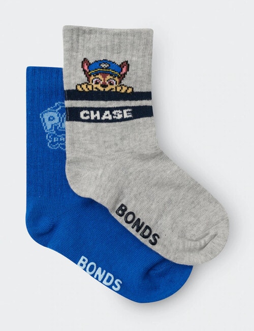 Licensed Paw Patrol Crew Sock, 2-Pack, Chase Is On The Case product photo View 02 L