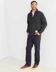 Line 7 Farrel Fleece Full Zip Sweatshirt, Charcoal product photo View 03 S