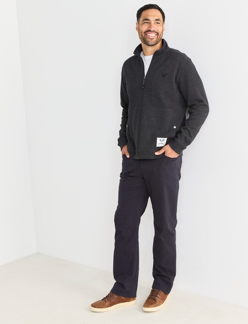 Line 7 Farrel Fleece Full Zip Sweatshirt, Charcoal product photo View 03 L