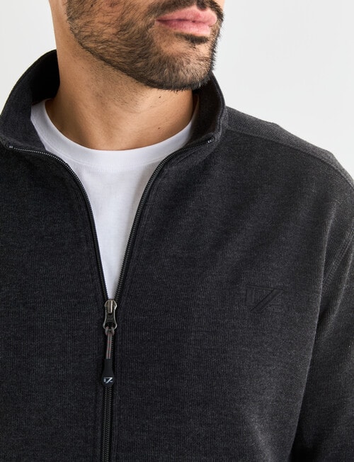 Line 7 Farrel Fleece Full Zip Sweatshirt, Charcoal product photo View 04 L