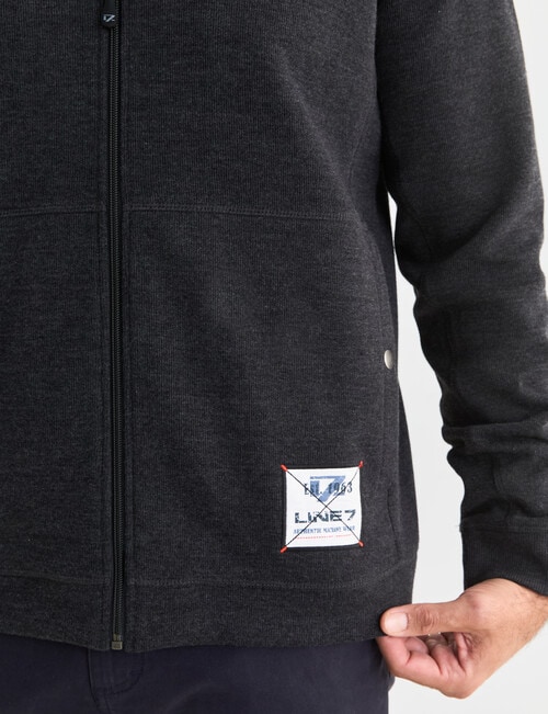 Line 7 Farrel Fleece Full Zip Sweatshirt, Charcoal product photo View 06 L
