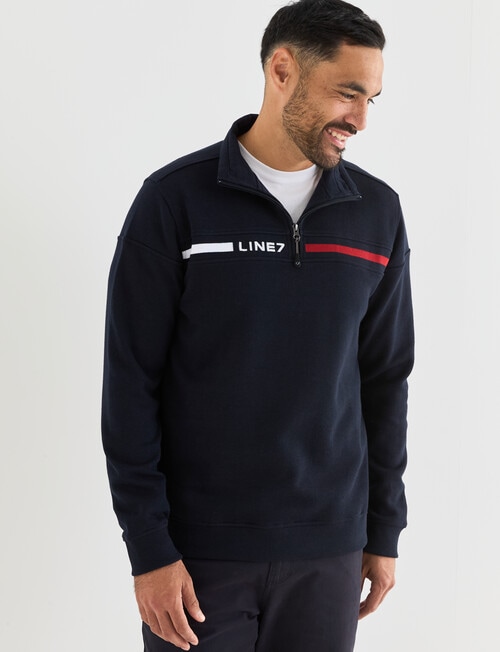 Line 7 Jules Fleece 1/4 Zip Sweatshirt,Navy product photo View 05 L