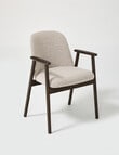 LUCA Furniture Hudson Dining Chair with Armrest, Beige/Brown product photo