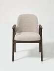 LUCA Furniture Hudson Dining Chair with Armrest, Beige/Brown product photo View 02 S