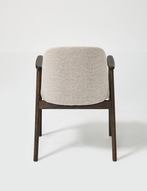 LUCA Furniture Hudson Dining Chair with Armrest, Beige/Brown product photo View 03 L