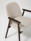 LUCA Furniture Hudson Dining Chair with Armrest, Beige/Brown product photo View 04 S