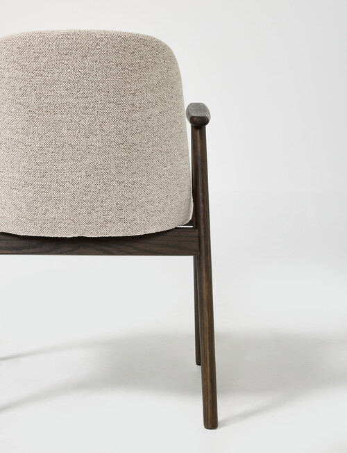 LUCA Furniture Hudson Dining Chair with Armrest, Beige/Brown product photo View 06 L