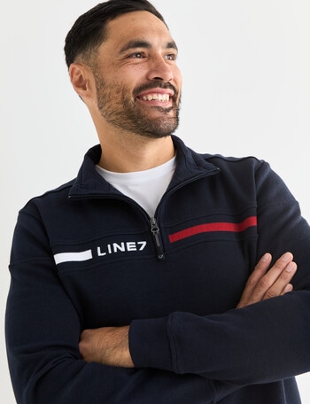 Line 7 Jules Fleece 1/4 Zip Sweatshirt,Navy product photo