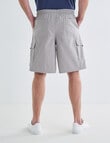Chisel Elastic waist Cargo Short, Light Grey product photo View 02 S