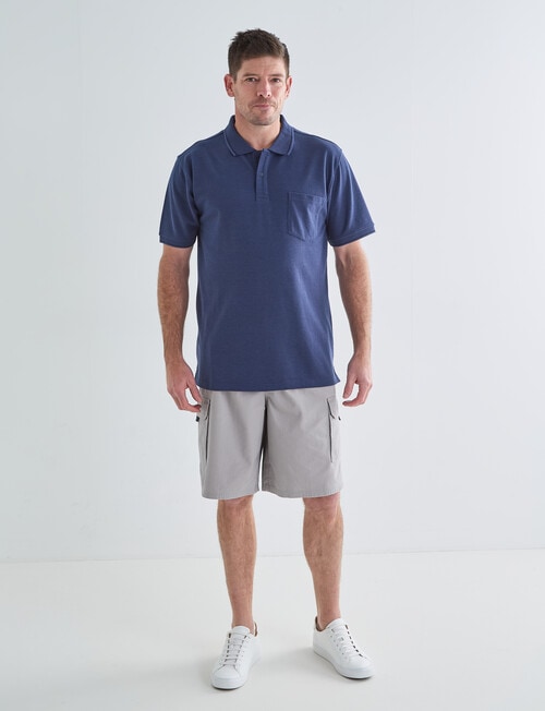 Chisel Elastic waist Cargo Short, Light Grey product photo View 03 L