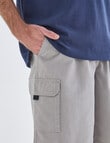 Chisel Elastic waist Cargo Short, Light Grey product photo View 04 S