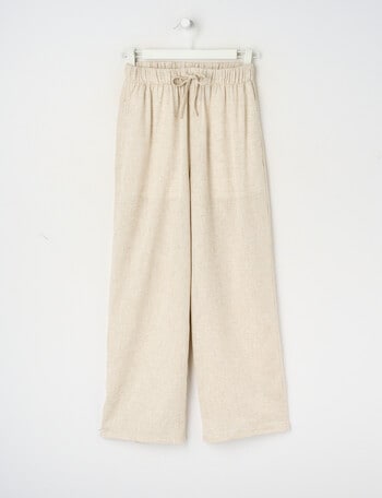 Switch Isla Tie Waist Linen Blend Pant, Natural product photo