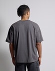 AIR SPACE Oversized Washed Tee, Black product photo View 02 S