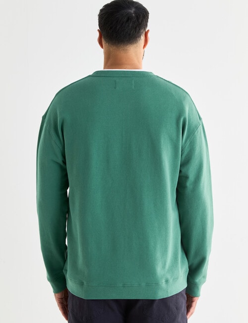 Line 7 Fleece Crew Neck Sweatshirt, Teal product photo View 02 L