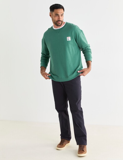 Line 7 Fleece Crew Neck Sweatshirt, Teal product photo View 03 L