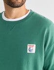 Line 7 Fleece Crew Neck Sweatshirt, Teal product photo View 04 S