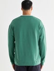 Line 7 Fleece Crew Neck Sweatshirt, Teal product photo View 02 S