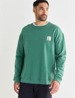 Line 7 Fleece Crew Neck Sweatshirt, Teal product photo View 05 S