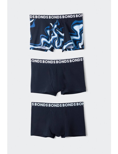 Bonds Everyday Trunk, 3-Pack, Marble Wave, Nu Black & Blair Blue product photo