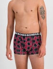 Bonds Everyday Trunk, 3-Pack, Geo Check, Nu Black & Cherry Wine product photo View 05 S