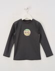 Wavetribe Good Vibes Long Sleeve Rash Top, Graphite product photo