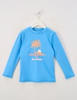 Wavetribe Palm Long Sleeve Rash Top, Blue product photo