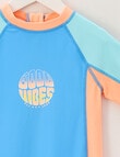 Wavetribe Colour Block Rashsuit, Blue product photo View 02 S