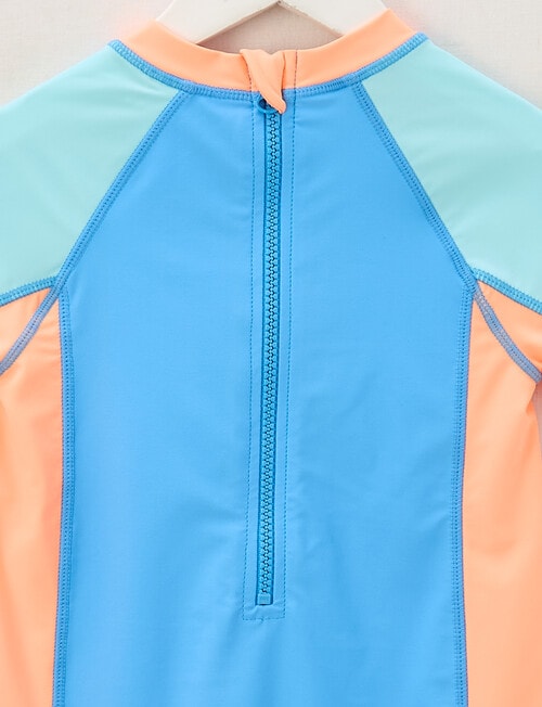 Wavetribe Colour Block Rashsuit, Blue product photo View 03 L