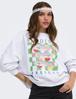 ONLY Deborah Long Sleeve Sweat, Light Grey Sardinas product photo View 03 S