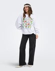ONLY Deborah Long Sleeve Sweat, Light Grey Sardinas product photo View 04 S