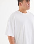 Gasoline King Size Oversized Fit Tee, White product photo