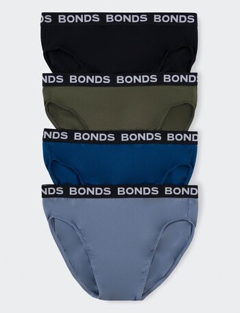 Bonds Hipster Brief, 4-Pack, Nu Black, Six Iron, Moonlit Sky & Storm Grey product photo