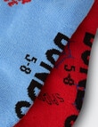 Licensed Marvel Crew Sock, 2-Pack, 01K Spider Man Red & Blue product photo View 03 S