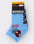 Licensed Marvel Crew Sock, 2-Pack, 01K Spider Man Red & Blue product photo View 04 S