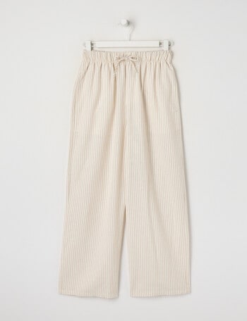 Switch Isla Stripe Tie Waist Linen Blend Pant, Natural product photo
