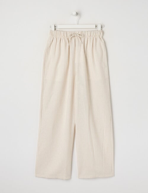 Switch Isla Stripe Tie Waist Linen Blend Pant, Natural product photo