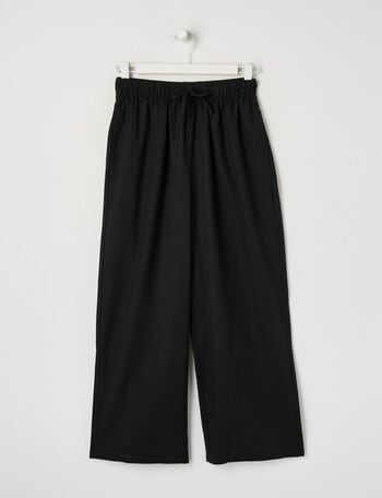 Switch Isla Tie Waist Linen Blend Pant, Black product photo
