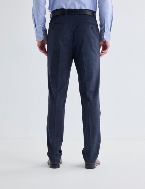 Laidlaw + Leeds Navy Check Tailored Pant, Navy product photo View 02 L