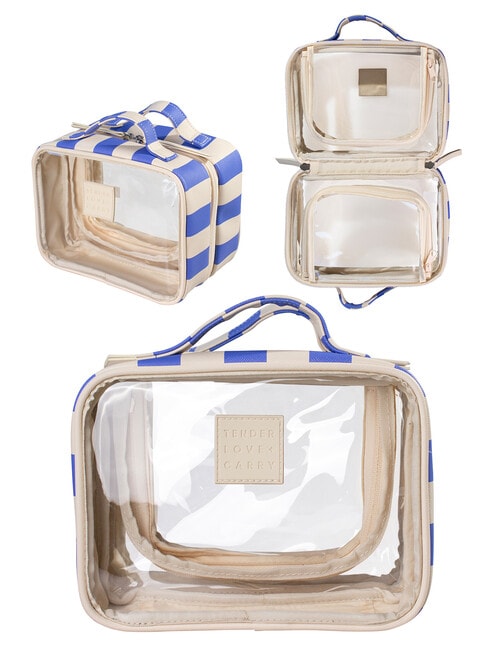 Tender Love + Carry Mini Clear Washbag, Thick Stripe product photo