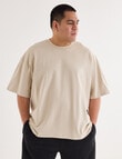 Gasoline King Size Oversized Fit Tee, Bone product photo