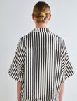 Jigsaw Theory Seersucker Shirt, Black Stripe product photo View 02 S